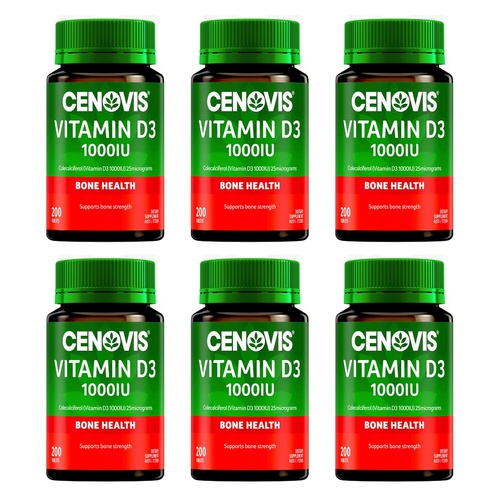 Cenovis Vitamin D3 1000IU 200 Tablets x 3 Bundle of 6