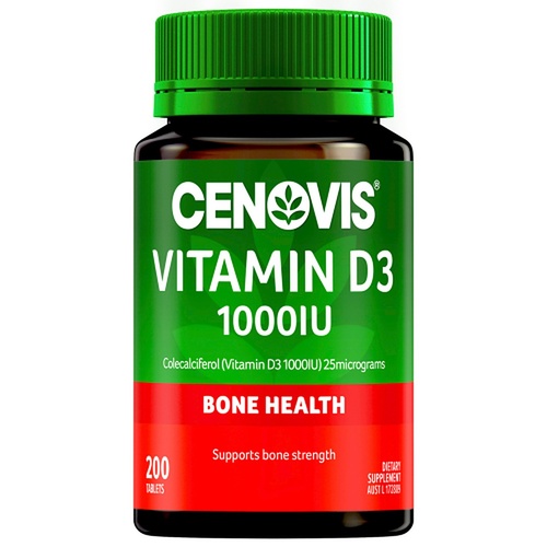 Cenovis Vitamin D3 1000IU 200 Tablets x 3