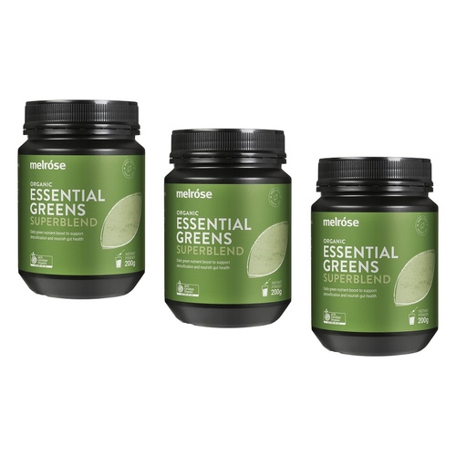 Melrose Health Organic Essential Greens 200g Pack of 3