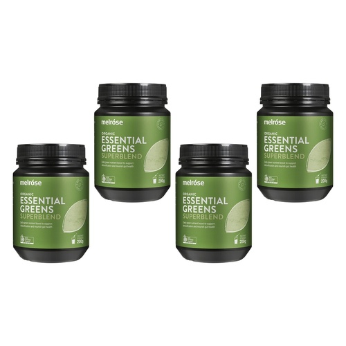 Melrose Health Organic Essential Greens 200g Pack of 4