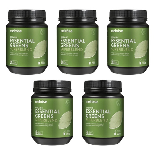 Melrose Health Organic Essential Greens 200g Pack of 5