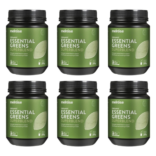 Melrose Health Organic Essential Greens 200g Pack of 6