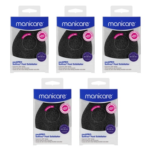 Manicare pediPRO Soft Roc Foot Exfoliator x 3 Bundle of 5