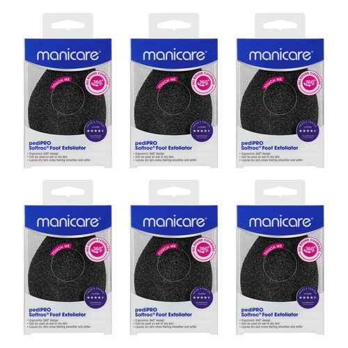 Manicare pediPRO Soft Roc Foot Exfoliator x 3 Bundle of 6