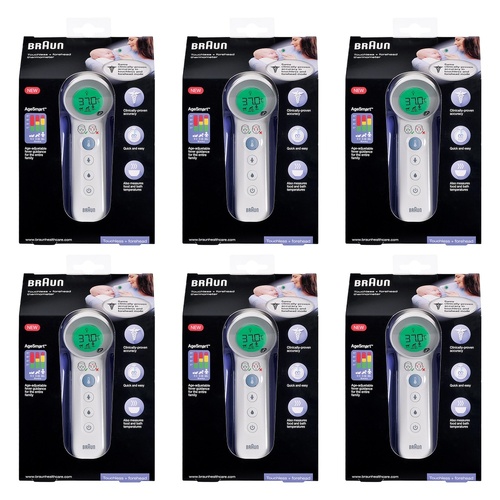 Braun Touchless + Forehead Thermometer Pack of 6