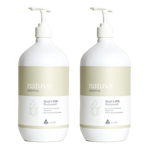 Natuva Body Goats Milk Body Wash 1 L Pack of 2