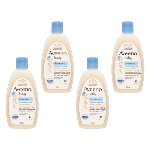 Aveeno Baby Dermexa Moisturising Wash 236mL Pack of 4