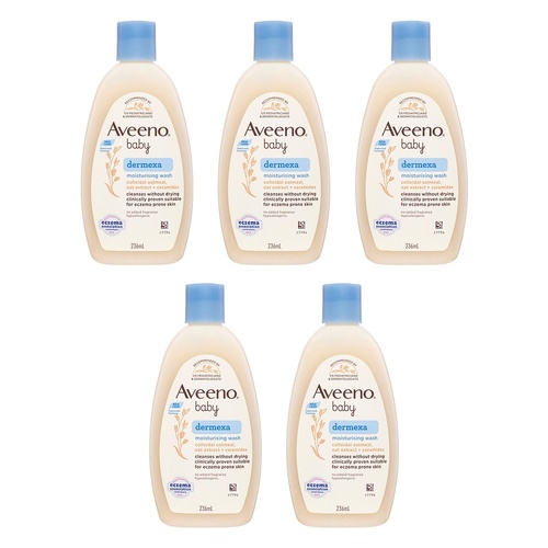 Aveeno Baby Dermexa Moisturising Wash 236mL Pack of 5
