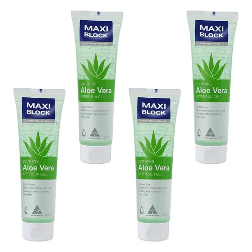 Maxiblock Sun After Sun Aloe Gel 125mL Pack of 4