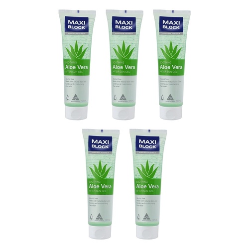 Maxiblock Sun After Sun Aloe Gel 125mL Pack of 5