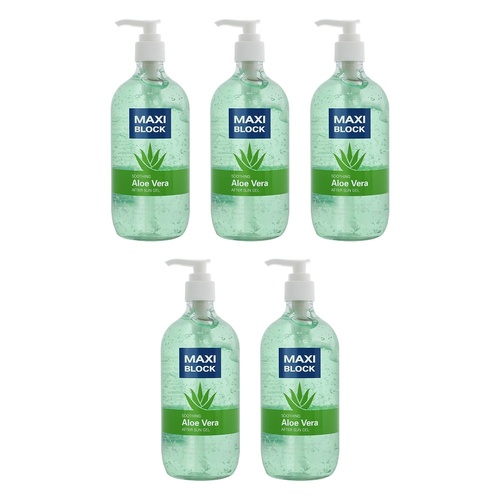 Maxiblock Sun After Sun Aloe Gel 500mL Pack of 5