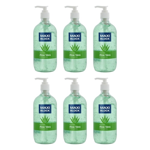 Maxiblock Sun After Sun Aloe Gel 500mL Pack of 6