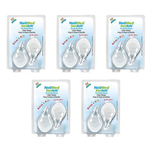 Neilmed Nasabulb Nose Aspirator 2 Pack Bundle of 5