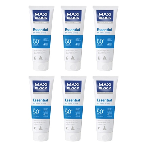 Maxiblock Sun Essential Sunscreen SPF50+ 100mL Pack of 6