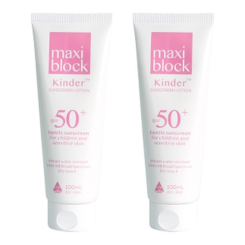 Maxiblock Sun Kinder Sunscreen SPF50+ 100mL Pack of 2