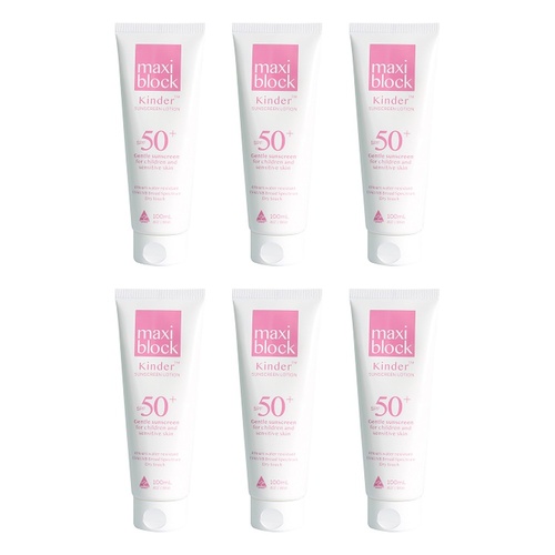 Maxiblock Sun Kinder Sunscreen SPF50+ 100mL Pack of 6