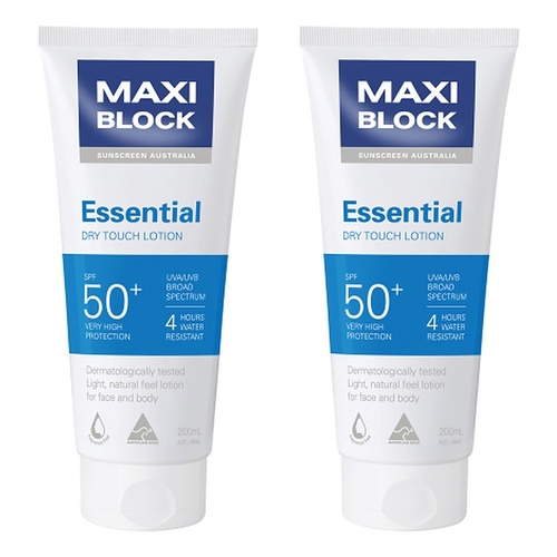 Maxiblock Sun Essential SPF50+ 200mL Pack of 2