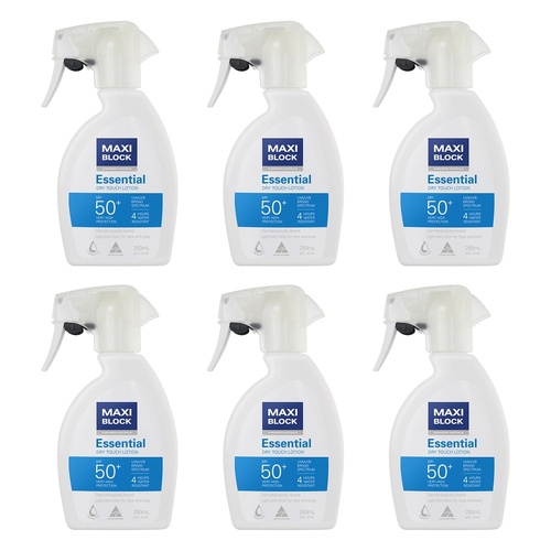 Maxiblock Sun Essential SPF50+ Spray 250mL Pack of 6