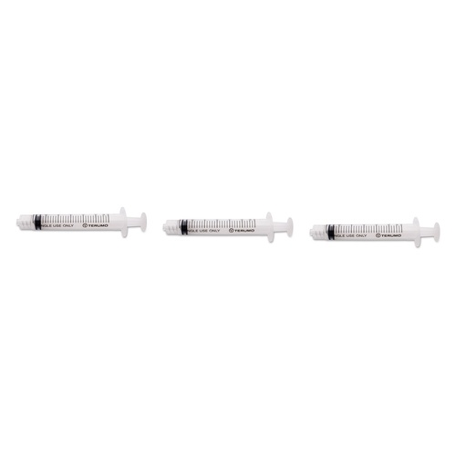 Terumo Syringe NN 3mL LL 100 Pack Bundle of 3