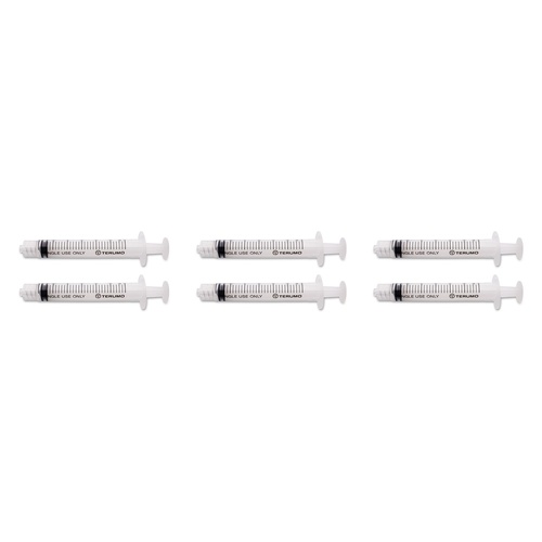 Terumo Syringe NN 3mL LL 100 Pack Bundle of 6