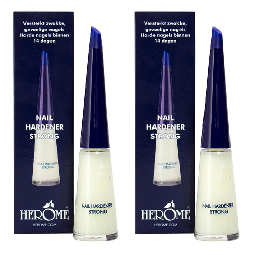 Herome Nail Hardener Strong Coat Base Clear Polish 10ml x 2 Twin Pack