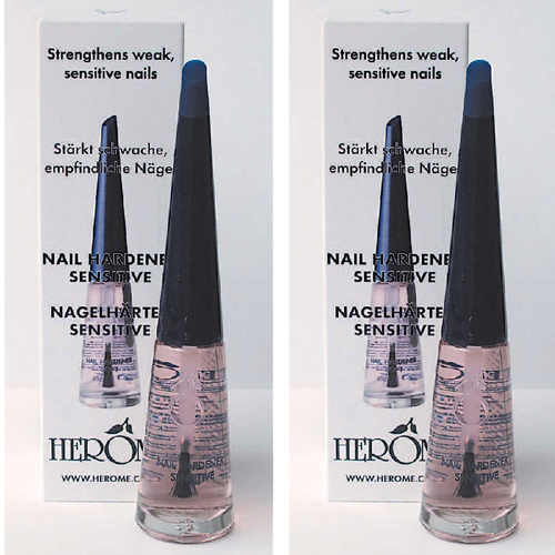 Herome Nail Hardener Sensitive Fingernail Repair 10ml Pack of 2