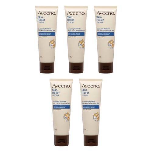 Aveeno Skin Relief Moisturising Lotion 71mL x 3 Bundle of 5