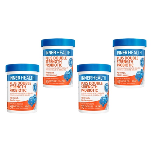 Inner Health Plus Double Strength Probiotic 30 Capsules Pack of 4