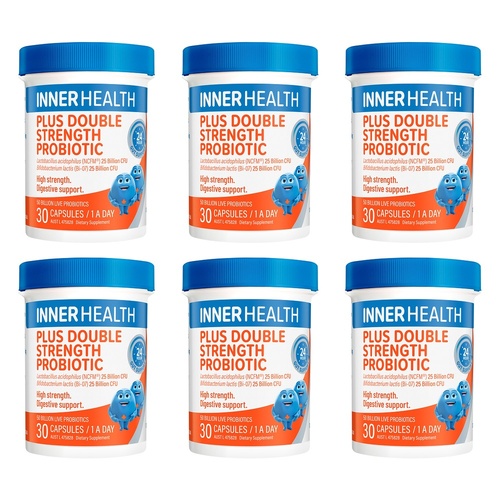 Inner Health Plus Double Strength Probiotic 30 Capsules Pack of 6