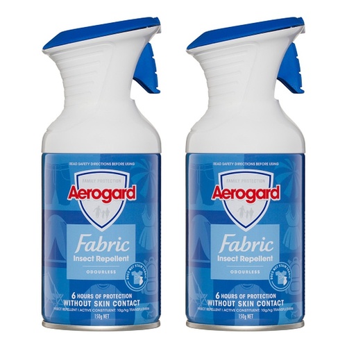 Aerogard Insect Repellent Fabric Spray Odourless 150g Pack of 2