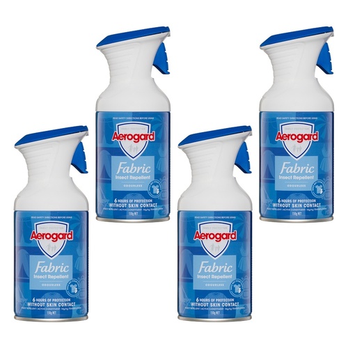 Aerogard Insect Repellent Fabric Spray Odourless 150g Pack of 4