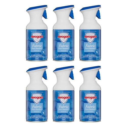 Aerogard Insect Repellent Fabric Spray Odourless 150g Pack of 6