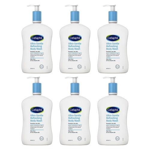 Cetaphil Ultra Gentle Refreshing Body Wash 1L Pack of 6