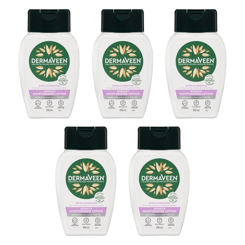 DermaVeen Extra Hydration Intensive Moisturising Lotion 250mL Pack of 5