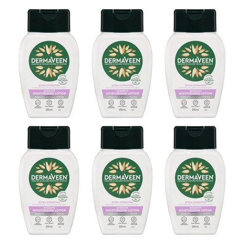DermaVeen Extra Hydration Intensive Moisturising Lotion 250mL Pack of 6