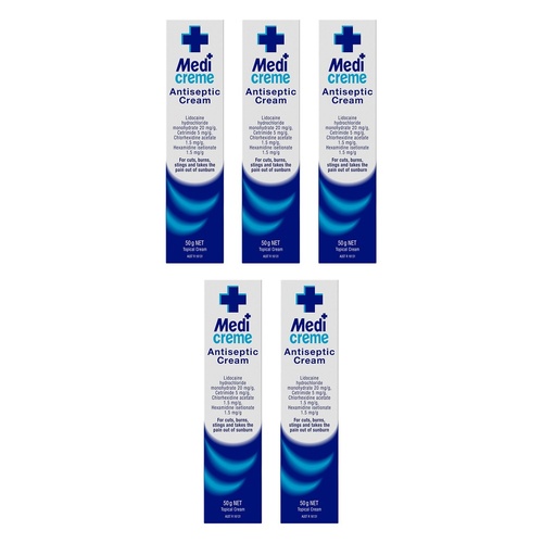 Medicreme Antiseptic Cream 50g Pack of 5