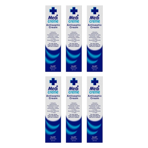 Medicreme Antiseptic Cream 50g Pack of 6
