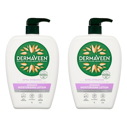 DermaVeen Extra Hydration Lotion for Extra Dry, Itchy & Sensitive Pack of 2