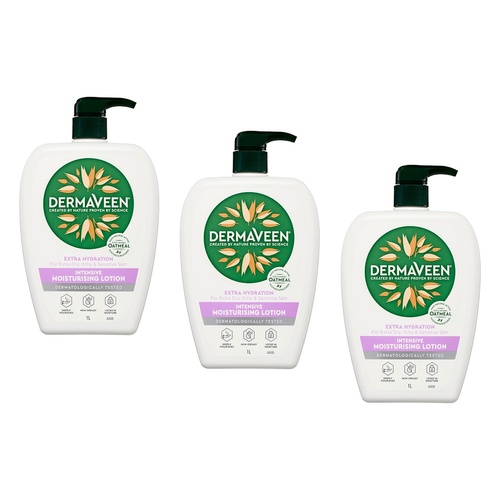 DermaVeen Extra Hydration Lotion for Extra Dry, Itchy & Sensitive Pack of 3