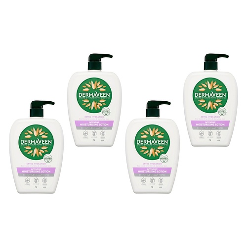 DermaVeen Extra Hydration Lotion for Extra Dry, Itchy & Sensitive Pack of 4