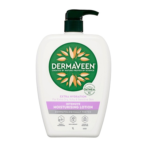 DermaVeen Extra Hydration Lotion for Extra Dry, Itchy & Sensitive Skin 1L
