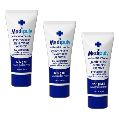 Medi Pulv Antiseptic Powder 12.5g Pack of 3