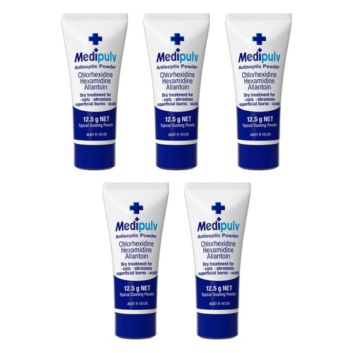 Medi Pulv Antiseptic Powder 12.5g Pack of 5