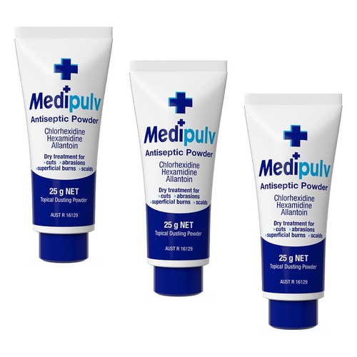 Medi Pulv Antiseptic Powder 25g Pack of 3