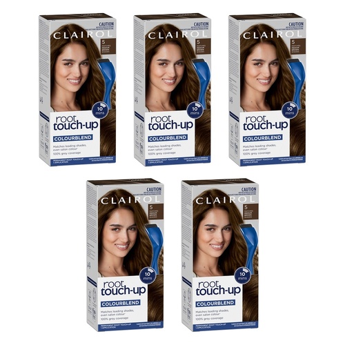 Clairol Root Touch-Up 5 Medium Brown Pack of 5