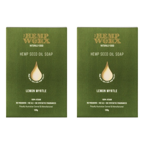 Hemp Worx Lemon Myrtle Soap 120g Pack of 2