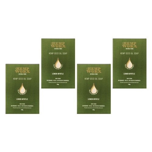 Hemp Worx Lemon Myrtle Soap 120g Pack of 4