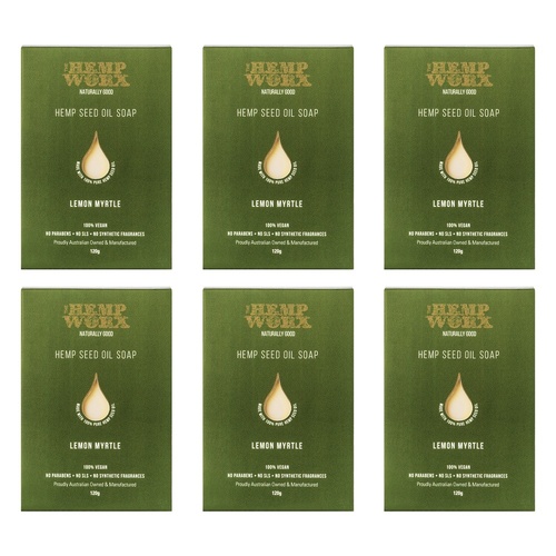 Hemp Worx Lemon Myrtle Soap 120g Pack of 6