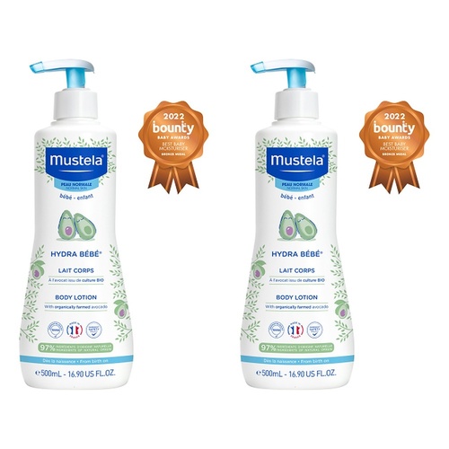 Mustela Hydra-Bebe Body Lotion 500mL Pack of 2