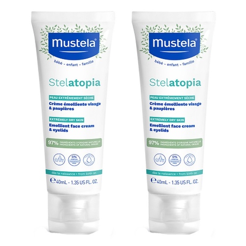 Mustela Stelatopia Emollient Face Cream 40mL Pack of 2